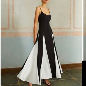 Commense Black and White Maxi Dress NWT